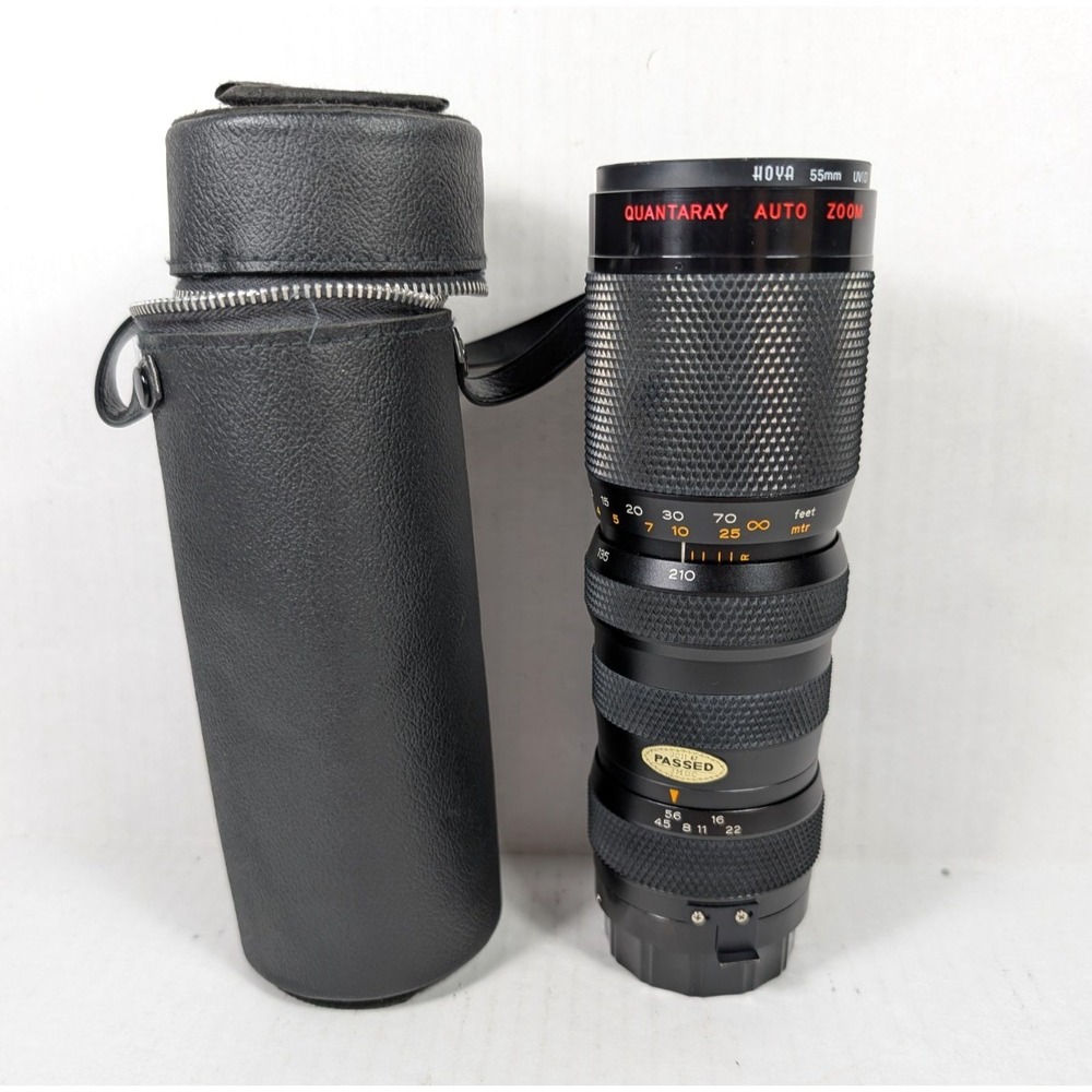 Quantaray Auto Zoom Lens F/45 85-210mm Manual‎ SLR Camera w/ Case
